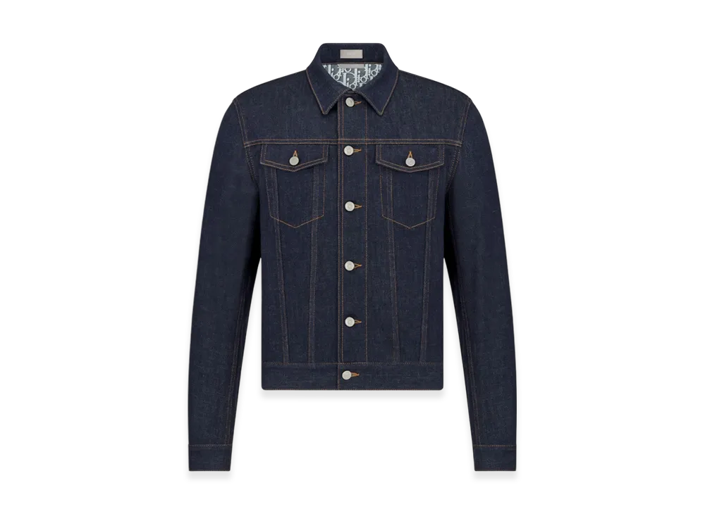 Dior Oblique Low Cotton Denim Jacket "Blue"