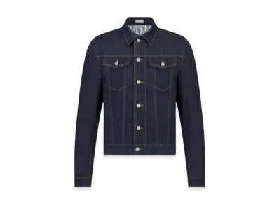 Dior Oblique Raw Cotton Denim Jacket "Blue"