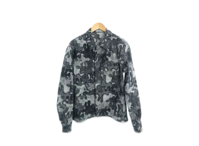 Dior x Peter Doig Men's Camouflage Jacquard Oversize Denim Shirt "Navy"