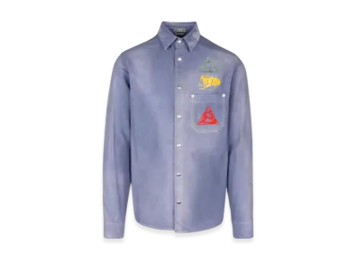 Dior Embroidered Cotton Denim Shirt "Blue"