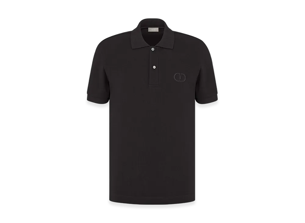 Dior CD Icon Polo Shirt Pique "Black"