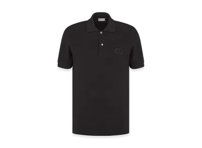 Dior CD Icon Polo Shirt Pique "Black"