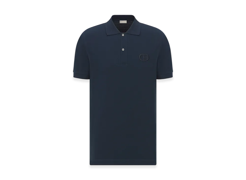 Dior CD Icon Polo Shirt Pique "Navy Blue"
