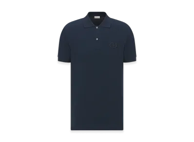 Dior CD Icon Polo Shirt Pique "Navy Blue"