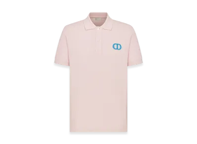 Dior CD Icon Polo Pique Shirt "Pink"