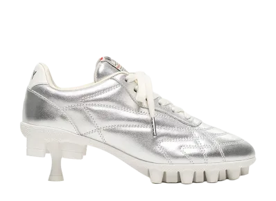 Maison MIHARA YASUHIRO Women's Spike Sole Sneaker Pumps "Silver"