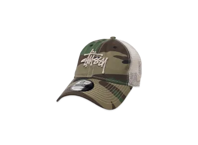 Stussy New Era 9Twenty Basic Trucker "Woodland Camo"