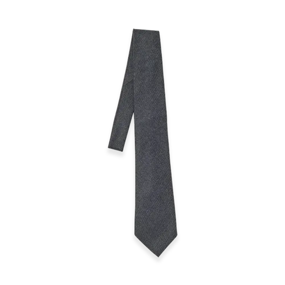 AURALEE Super Light Wool Tie "Charcoal"