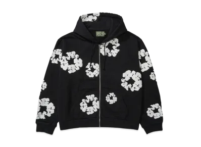 DENIM TEARS Cotton Wreath Zip Hoodie "Black"
