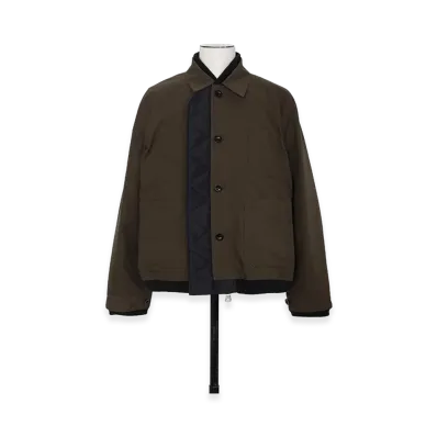 sacai Nylon Twill x Rip Stop Reversible Blouson "Brown/Black"