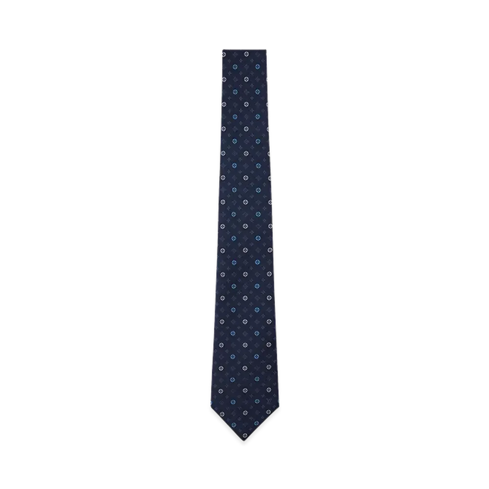 Louis Vuitton Tie Monogram Flower "Navy"