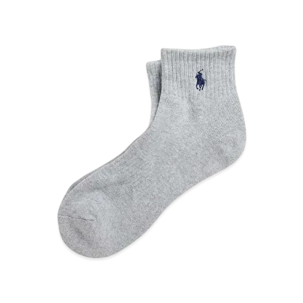 Polo Ralph Lauren Cotton Blend Quarter Crew Socks "Gray"
