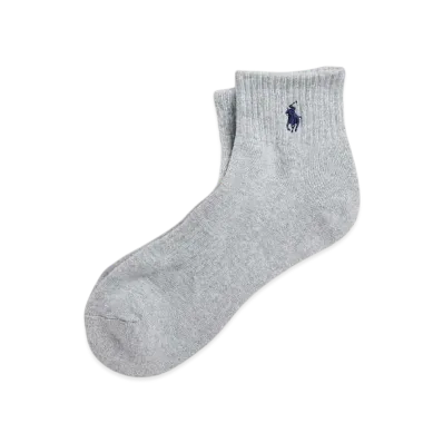 Polo Ralph Lauren Cotton Blend Quarter Crew Socks "Gray"