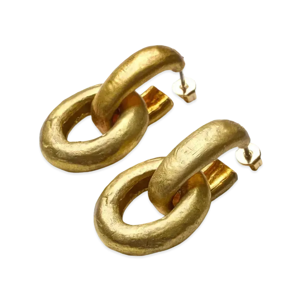 UNDERCOVER x noguchi BIJOUX Brass Chain Earrings "Gold"