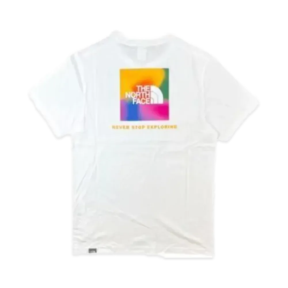 The North Face S/S Box NSE Tee "White/Rainbow"