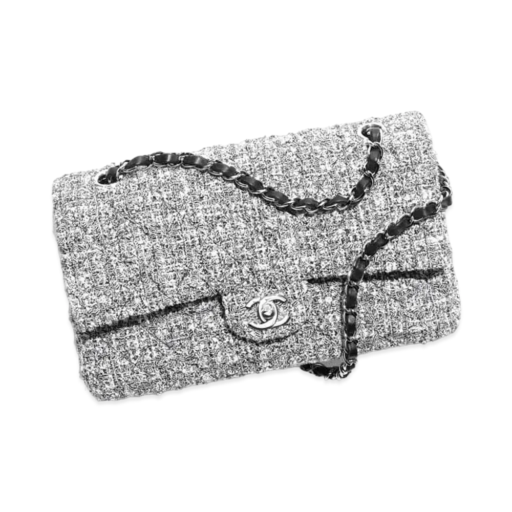CHANEL 11.12 Classic Handbag Tweed "White/Black"