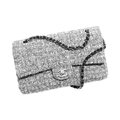 CHANEL 11.12 Classic Handbag Tweed "White/Black"