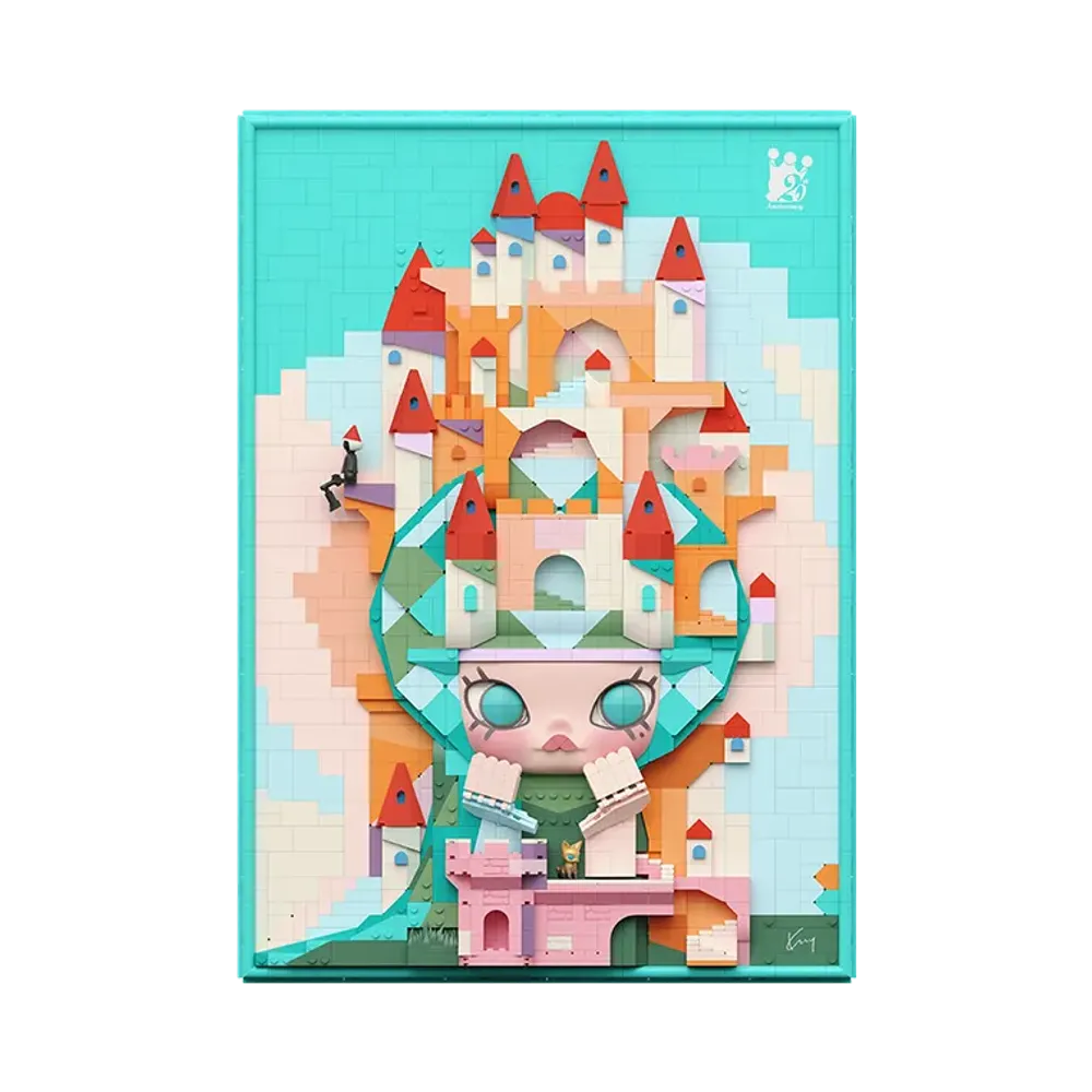 POP MART MOLLY Lost Triceratops Building Block Art