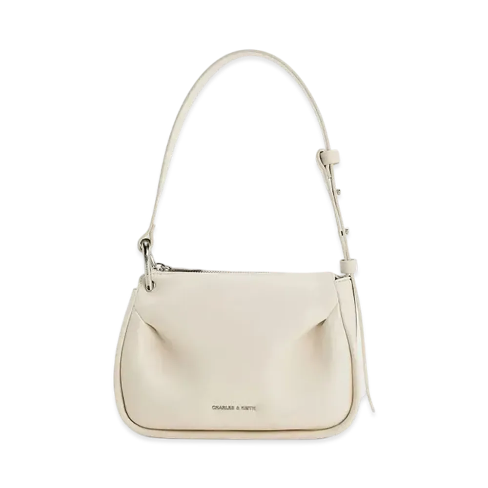 CHARLES & KEITH Lumen Padded Crossbody Bag "Cream"