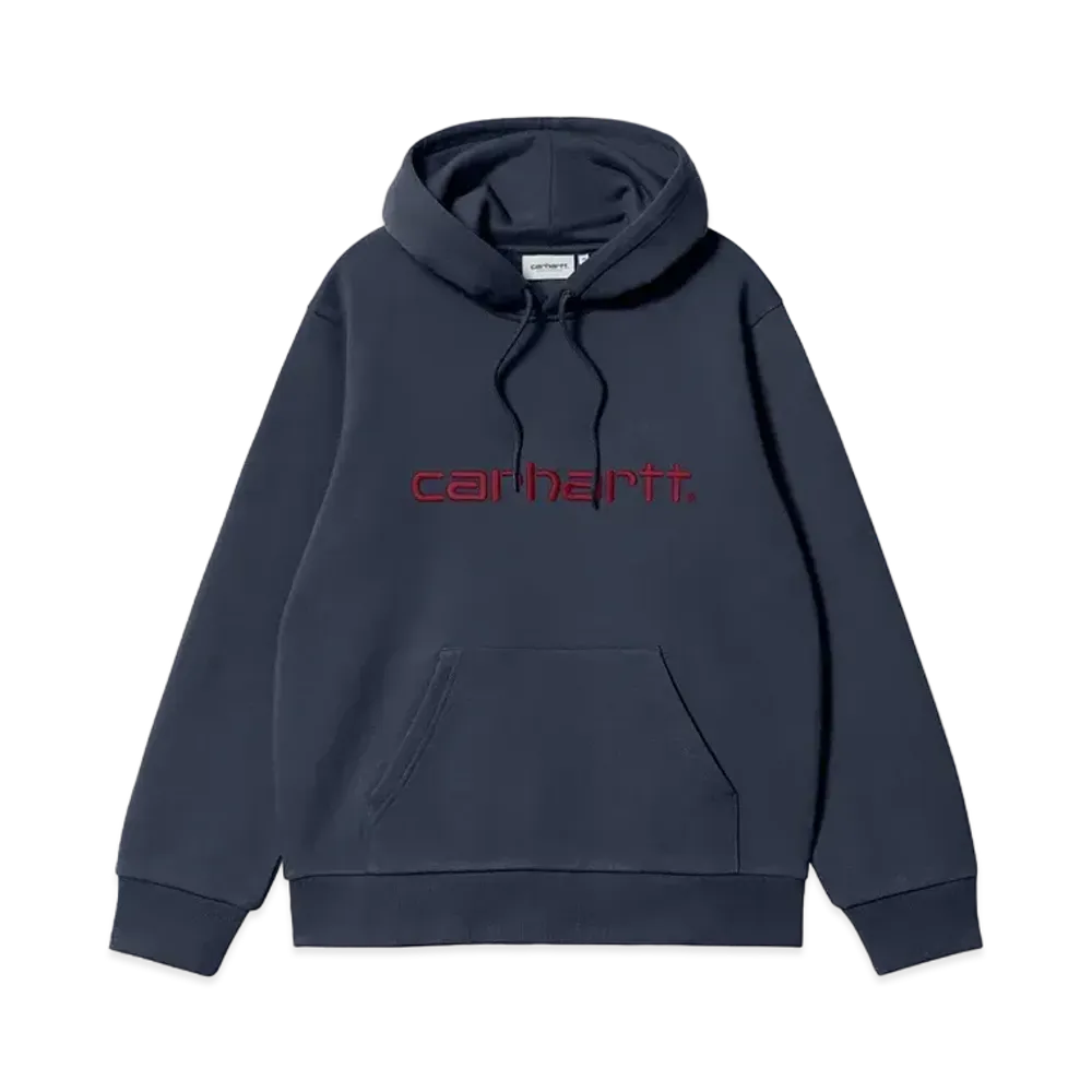 Carhartt WIP Hooded Carhartt Sweat "Air Force Blue/Malbec"