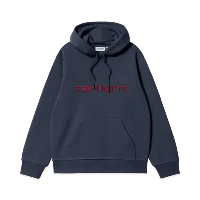 Carhartt WIP Hooded Carhartt Sweat "Air Force Blue/Malbec"