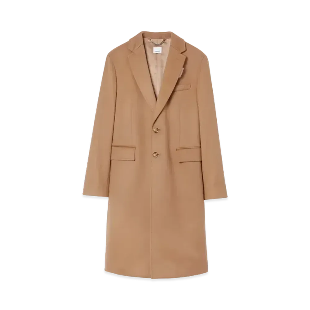 Burberry Men's Wool Cashmere Tailored Coat "Camel"