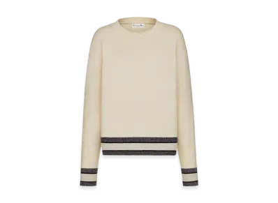 Dior Women's Cashmere Jacquard Sweater "Ivory"