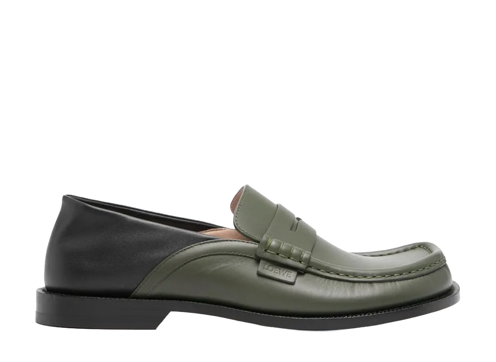 LOEWE Campo Flap Back Loafer "Khaki"