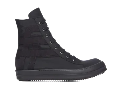 Rick Owens DRKSHDW SS26 Vegan Sneaks Nylon Canvas "Black"