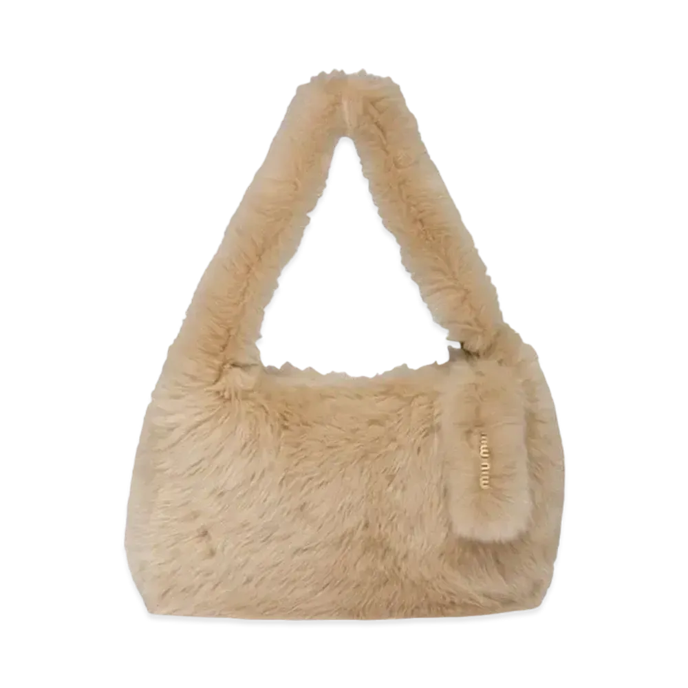 MIU MIU Shearing Shoulder Bag "Brown"
