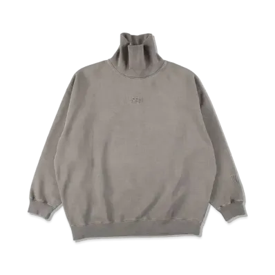 WIND AND SEA SEA (PIGMENT-DYE) TURTLE NECK SWEAT SHIRT "Charcoal"