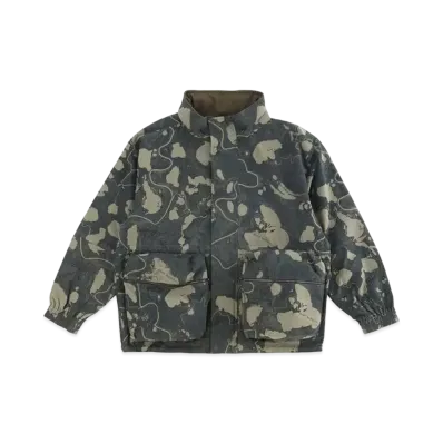 P.A.M. REVERSIBLE GEO MAPPING PARKA JACKET "SWAMP"
