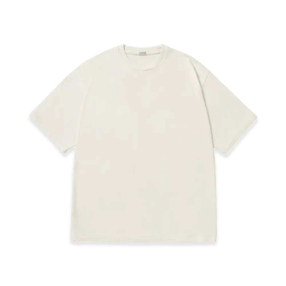 A.PRESSE Cashmere Blend Short Sleeve T-Shirt "White"
