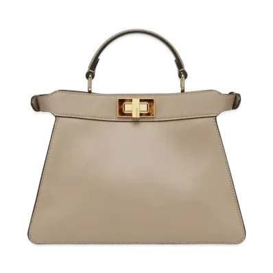 FENDI Peekaboo Iseeu Small Leather Bag "Dove gray"
