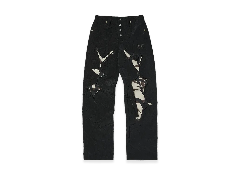 THUG CLUB Burnt Tribal Camo Pants "Black"