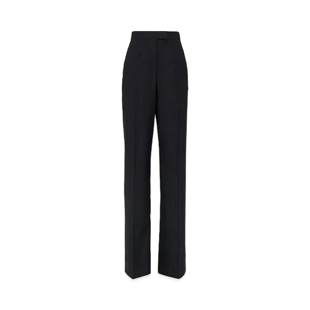 Alexander McQUEEN High Waist Wide Leg Pants "Navy"