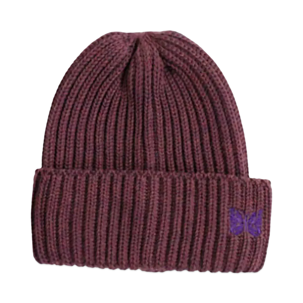 NEEDLES Merino Wool Watch Cap "Plum" PU063