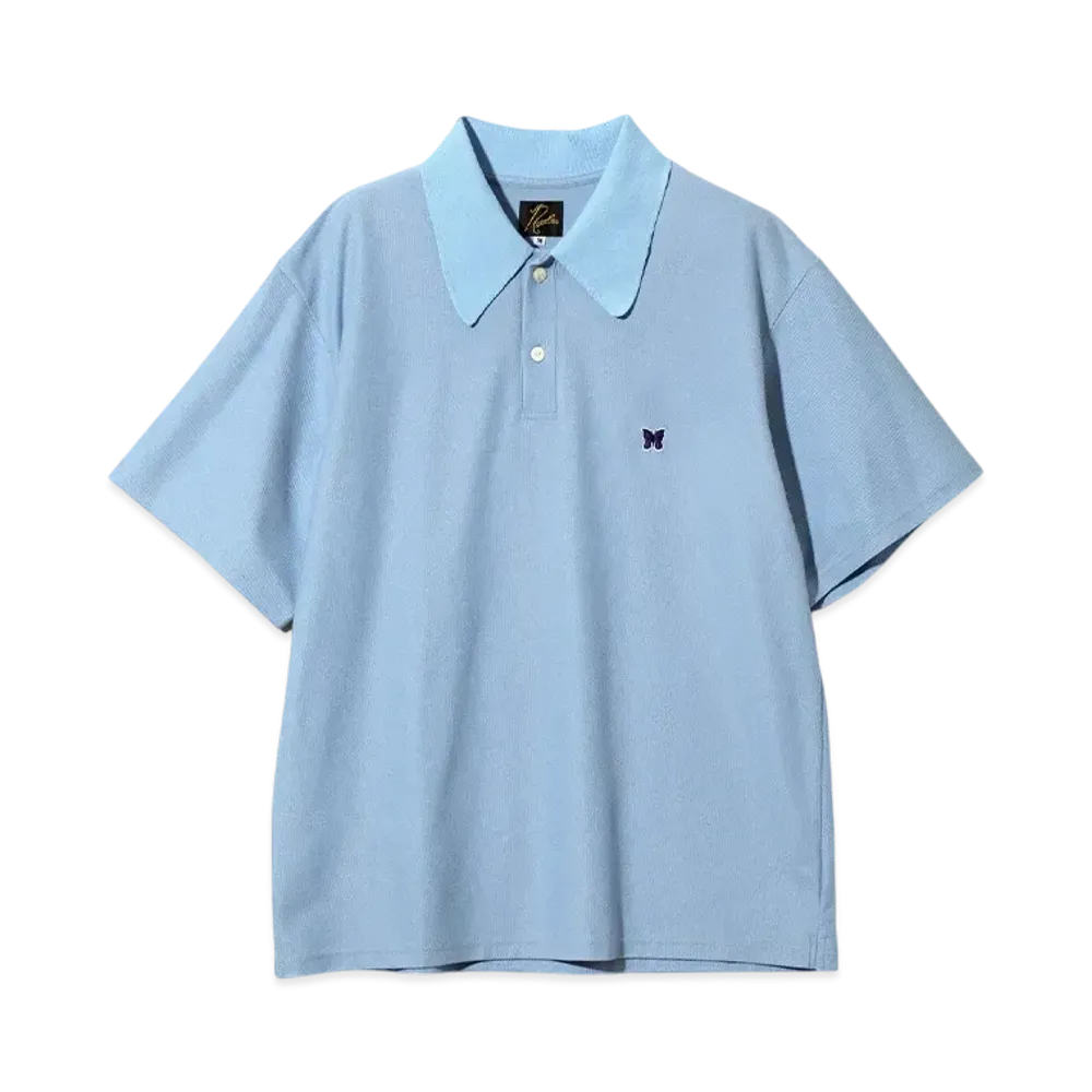 NEEDLES S/S Polo Shirt - Poly Pique "Blue"