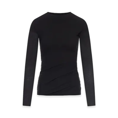 Jil Sander Women's Double Layer Long Sleeved Shirt "Black"