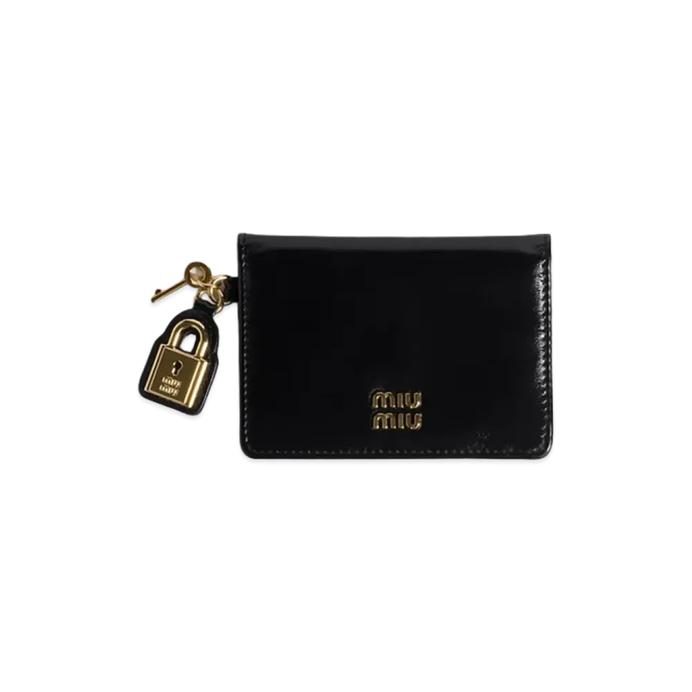 MIU MIU Leather Card Case "Black"