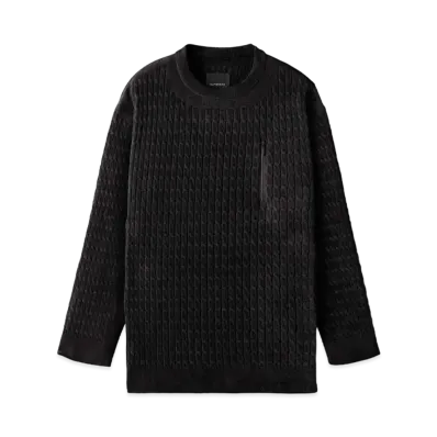 DESCENTE ALLTERRAIN Fusion Knit Crew Neck "Black"