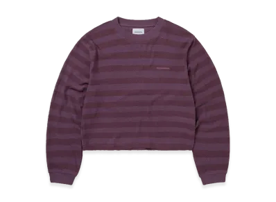 thisisneverthat Mesh Striped W Crewneck "Dried Rose"