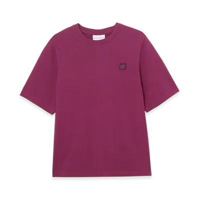 Maison Kitsune Tonal Fox Head Patch Comfort Tee Shirt "Grape"