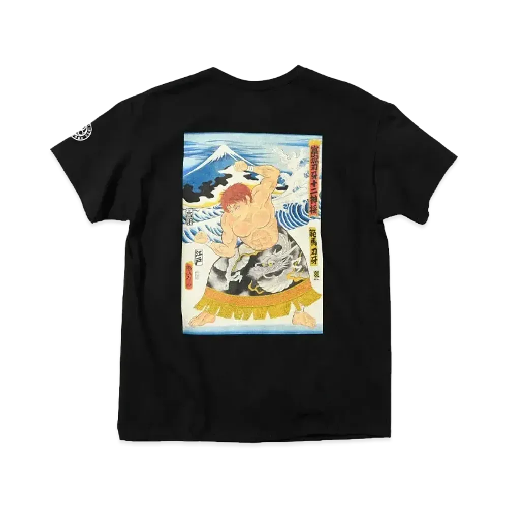 HOME GAME x グラップラー刃牙 x PANCRASE x THREE TIDES S/S TEE "BLACK"