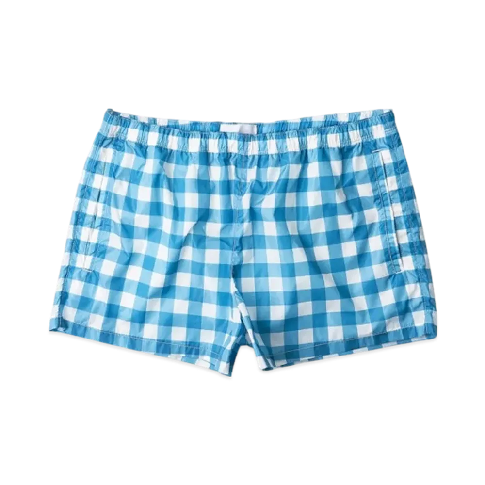 PRADA Re-Nylon Swim Trunks "White/Turquoise"