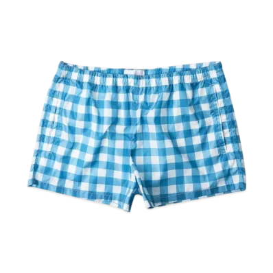 PRADA Re-Nylon Swim Trunks "White/Turquoise"