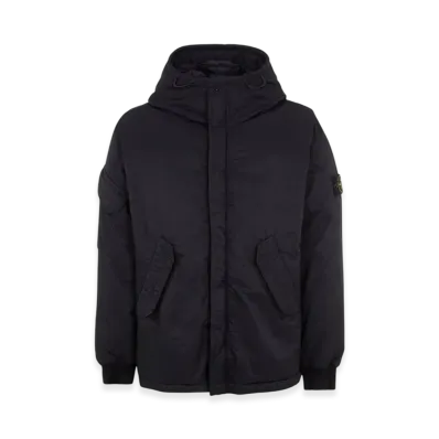 Stone Island 42521 Opaque Nylon Twill Down Hooded Jacket - 23FW "Black"