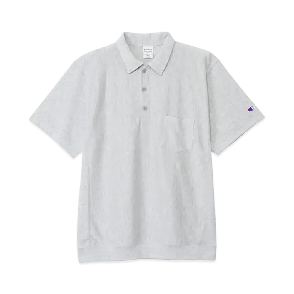 Champion Reverse Weave Short Sleeve Pocket Polo Shirt 25SS "Heather Grey"
