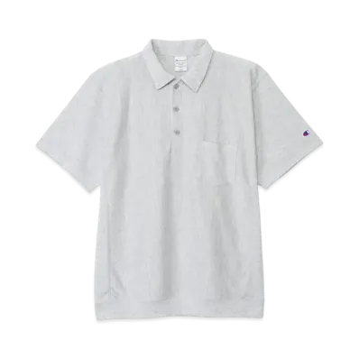 Champion Reverse Weave Short Sleeve Pocket Polo Shirt 25SS "Heather Grey"