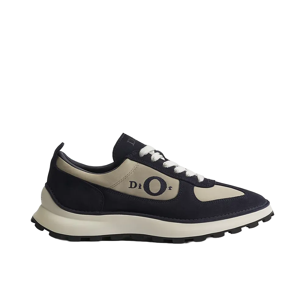 Dior Squash Sneaker Suede Calfskin and Technical Fabric "Blue/Beige"